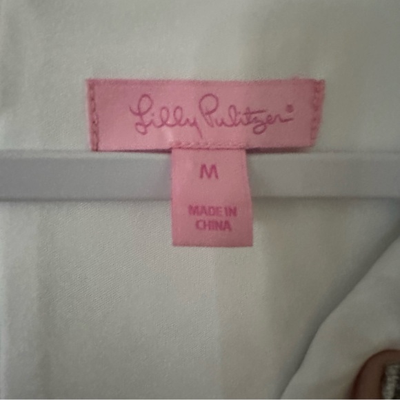 Lilly Pulitzer Mara Resort White Paradise Island Engineered Lace Dress Medium - Picture 10 of 14